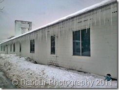 Nasty row of icicles!