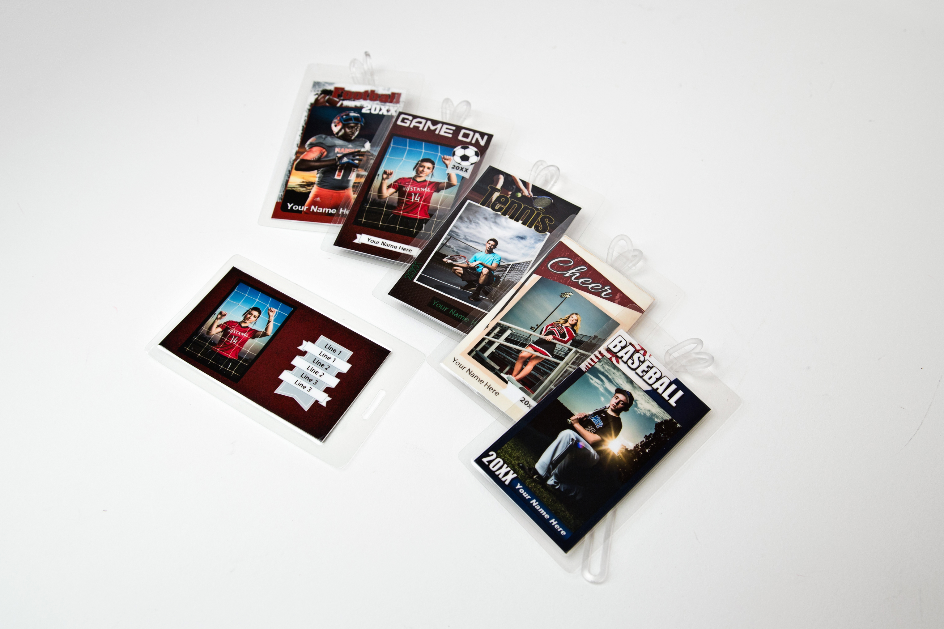 Plastic bag tag. These are also available in metal