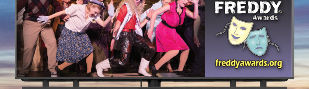 Some of my Freddy Awards photos being featured on area billboards