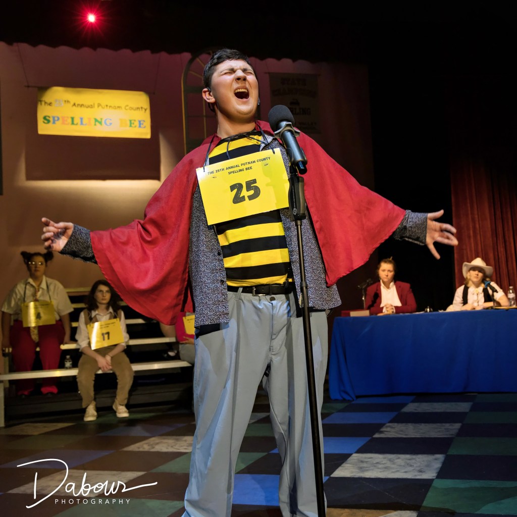 preston Lee performs in 'The 25th Annual Putnam County Spelling Bee' at the Warren Tech School in March 2025. Photo by DAVE DABOUR Photography